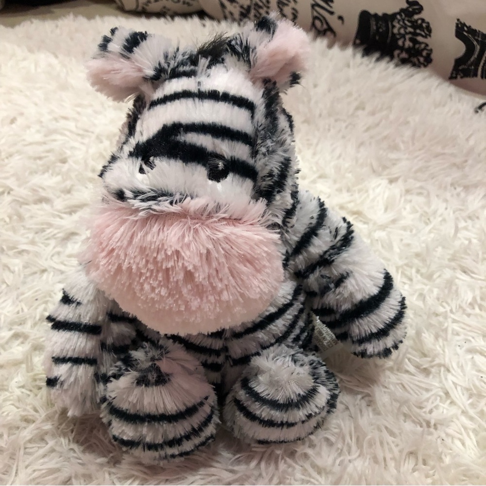 Warmies Zebra Plush weighted calming microwaveable Stuffed Animal os